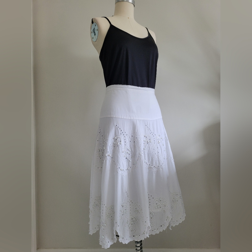White Eyelet Skirt